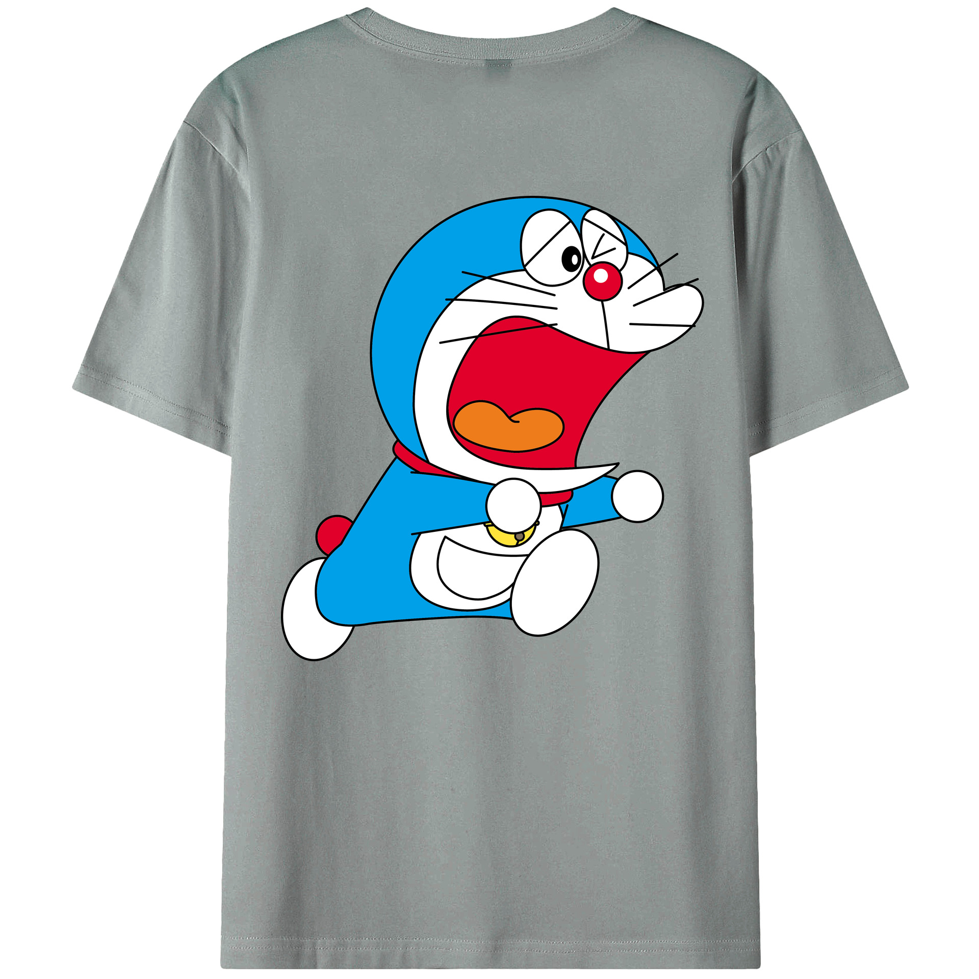 （画像用） ドラえもん Doraemon 綿100％ メンズ半袖Tシャツ（バックプリント） 通気性